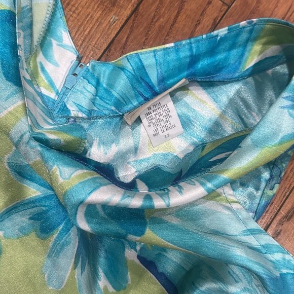 Expressions Blue Sleeveless Scoop Neck Sundress - Picture 4 of 16